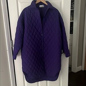 Kate Hewko Oversized OS lightweight Quilted puffer Jacket in Purple